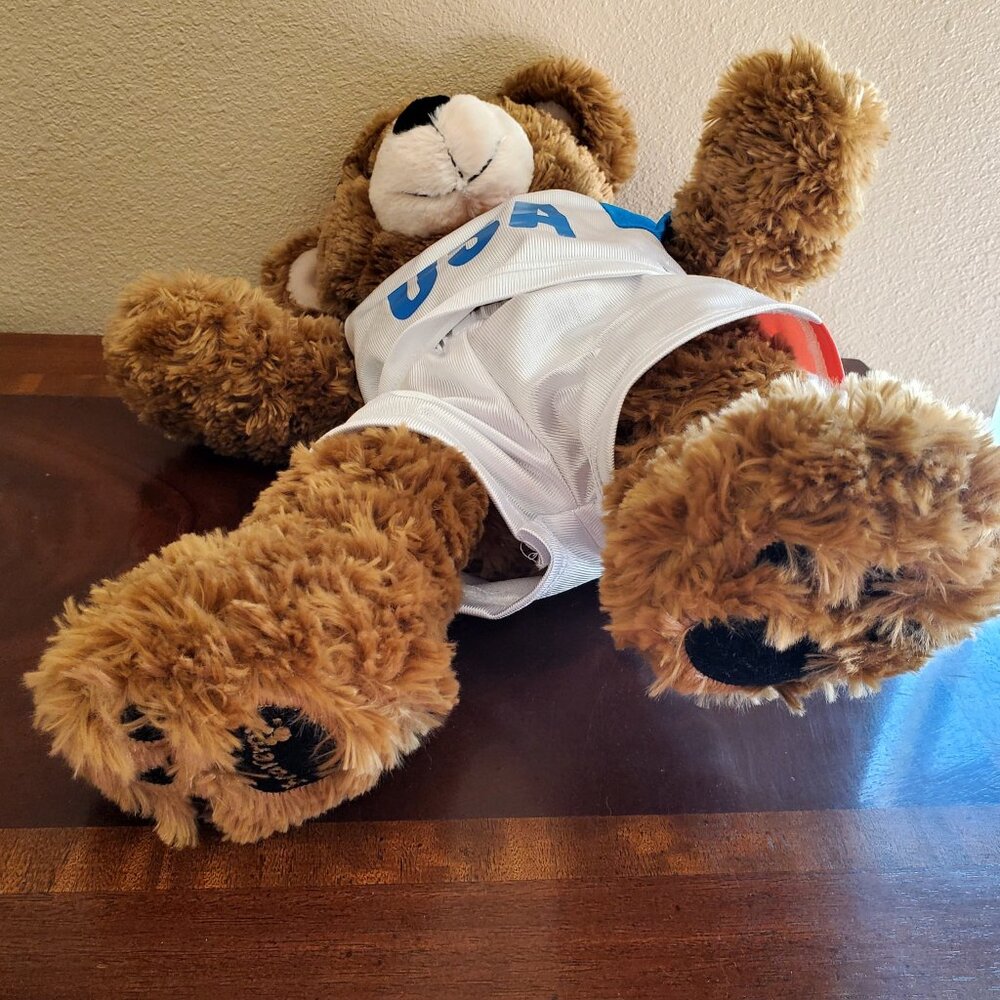 Bearemy Brown Bear Stuffed Animal Plush Toy Build a Bear Athlete Outfit - Picture 6 of 6